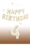Cream Color Happy Birthday Foil Balloon - Cream Color Number Balloon 1 Year Old