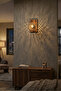 Natural Wood Wicker Headboard Sconce Rustic Bohemian Bedroom and Hallway Wall Lamp - 4