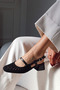 Breeze Mesh Knitted Short Block Heeled Women's Shoes - 3