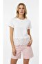 26018 100% Cotton Crew Neck Lace Detail Combed Cotton Blouse 26018 - 2