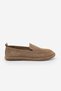 Women's Genuine Leather Loafer Masculine Hole-Look Casual Shoes Ranova Tan Suede - 3