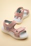 Şirinbebe Orthopedic Girls' Sandals Pink Faylon Sole Velcro Side Closed - 3