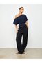 Women's One-Shoulder Casual Blouse with Waist Detail, Stylish Model 0085 - 3
