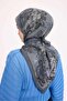 Viscose Velora Scarf Four Seasons Wave Pattern Patina Green 90X90 - 4