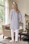New Season Polka Dot Lace Summer Special Design 100% Cotton Maternity Dressing Gown Pajama Set - 3