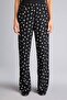 Wide Leg Polka Dot High Waist Viscose Trousers H1722Ax26Sm - 3