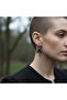 Women's Gothic Red Stone Detailed Dangle Earrings - 3