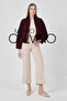 Genuine Suede Leather Zipper Jacket – Burgundy - 8