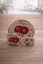 Decorative Flower Patterned Coasters Set of 6 Wooden Look Round Model 2 Supla 11 cm