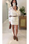 İnsilla White Belted Denim Skirt - 2