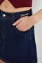 Mini Jean Skirt with Chain Belt Detail - 5