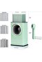 Rotary Cheese Grater & Vegetable Slicer, 3 Blade Drums, Non-Slip Strong Suction Base, Easy Manual - 2