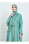 Green Rhinestone Embellishments Jalabiya with Matching Hijab - 3