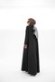 Sare Cupra Biyeli Sleeve Folded Abaya – Black - Brown - 3