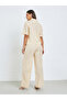Beige Embroidered Cotton Shirt and Pants Co-ords - 6