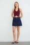 Mini Jean Skirt with Chain Belt Detail - 4