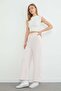 Striped Wide Leg Trousers with Elastic Waist - 5