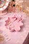 Wavy Edge Jewelry Organizer Tray with Bow Detail for Rings, Earrings, Necklaces (Plastic)