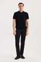 Black Slim Fit Patterned Knitwear Polo Neck T-Shirt