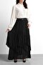 Molly Nelly Women's Layered Lined Long Elastic Skirt - 3