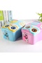 Owl Design Metal Piggy Bank - Children's Savings Box with Lock and Key Pink - 2