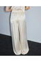 Satin Surface Wide Leg Pants - 7