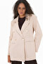Women's Lined Sleeve Detailed Buttoned Large and Regular Size Blazer Jacket -C409 - 3