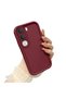 For Vivo Y31 5g Compatible Shockproof Simple Claret Red Silicone Phone Case - 2