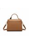 Small Size Faux Leather Cover with Scarf Detail Shoulder & Hand Bag - 4