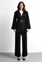 Molly Nelly Women's Belted Top and Bottom Pants Set - 2