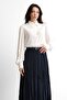 Molly Nelly Women's Layered Lined Long Elastic Skirt - 4