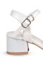 Cross-Strapped Stoned 26- Evening Dress Shoes - Gray - 3