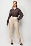 Narrow Leg Trousers with Thick Elastic Waistband 4168 - 3