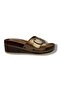 24301-26 Leather Anatomical Single Strap Padded Women's Slippers - 2