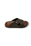 54202-26 Leather Cross Strap Anatomical Men's Slippers - 2