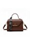 Small Size Faux Leather Cover with Scarf Detail Shoulder & Hand Bag - 5
