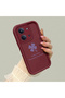 Redmi 15C 5g Compatible Shockproof Simple Claret Red Silicone Phone Case Lucky Charm - 3