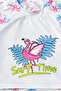 Flamingo Printed Long Sleeve Girls' Swimsuit - 2