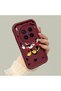 Vivo X300 Pro Compatible Shockproof Simple Claret Red Silicone Phone Case Mickey Pattern - 3