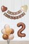 2 Year Old Birthday Party Decoration Set Chocolate Brown 2 Year Old Balloon Chain Set Set72