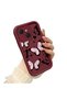 Tecno Spark 40C Compatible Shockproof Simple Claret Red Silicone Phone Case Butterfly Pattern - 2