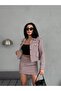 Plaid Tweed Jacket & Skirt Set - 2