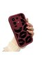 Infinix Note 50 Pro 4g Compatible Shockproof Simple Claret Red Silicone Phone Case Kiss Pattern - 2
