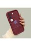 For Vivo Y31 5g Compatible Shockproof Simple Claret Red Silicone Phone Case Luck Charm - 3