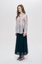 Women's Pastel Floral Patterned Transparent Shirt - 4