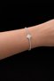 Silver Color Clover Detailed Waterway Bracelet with Zircon Stone Appearance Stylish Women's Bracelet - 3