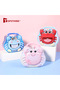 Metal Piggy Bank with Crab Figure - Children's Savings Box with Bag and Key, Blue - 2