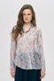 Women's Pastel Floral Patterned Transparent Shirt