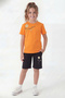 T-Shirt and Capri Pants Set with Print Detail for Girls, Round Neck Top and Bottom Set - 2