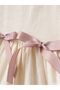 Linen Girls' Dress with Bow Detail - 3